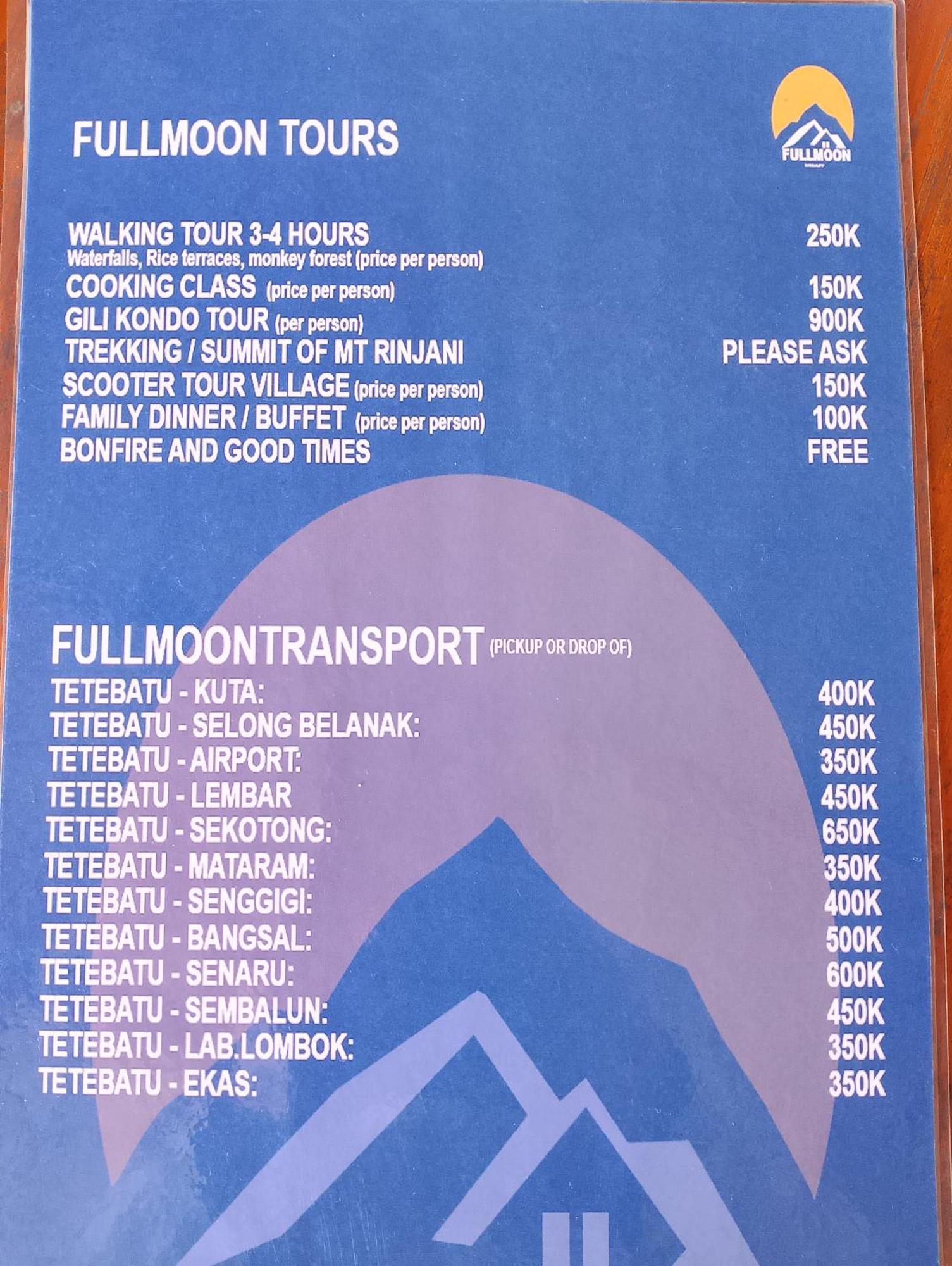 Hotel Tetebatu Fullmoon Exteriér fotografie